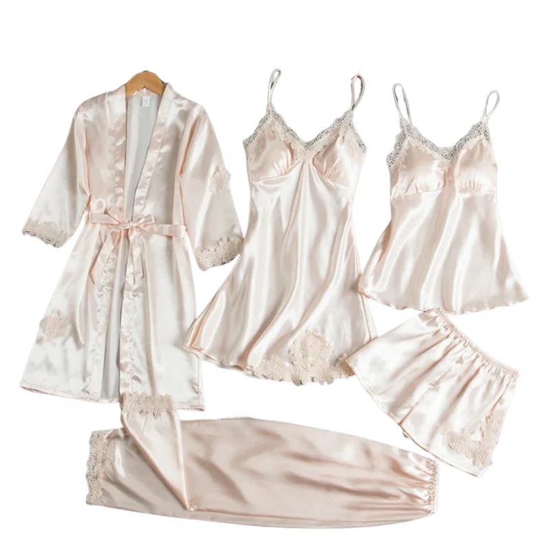 Audrey - 5 Piece Satin Set