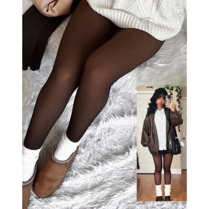 Valesia - Fleece Lined Translucent Tights