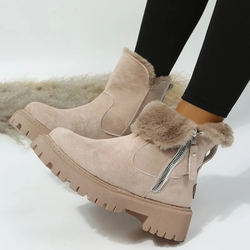 Luisaa - Comfortable Winter Boots With Side Zipper
