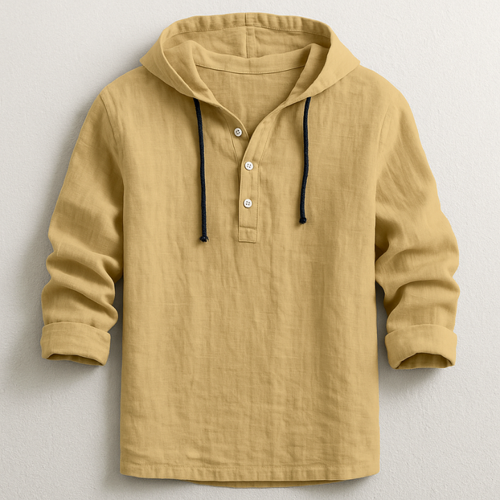 Bradley - Elegant Long Sleeve Hooded Shirt