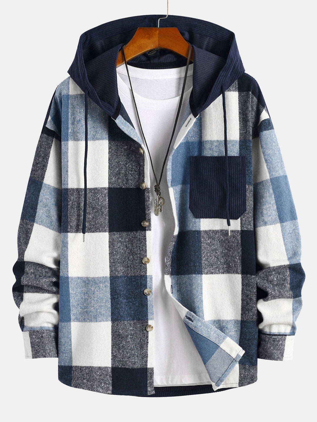 Gaston - Flanel Ruit Hooded Shirt