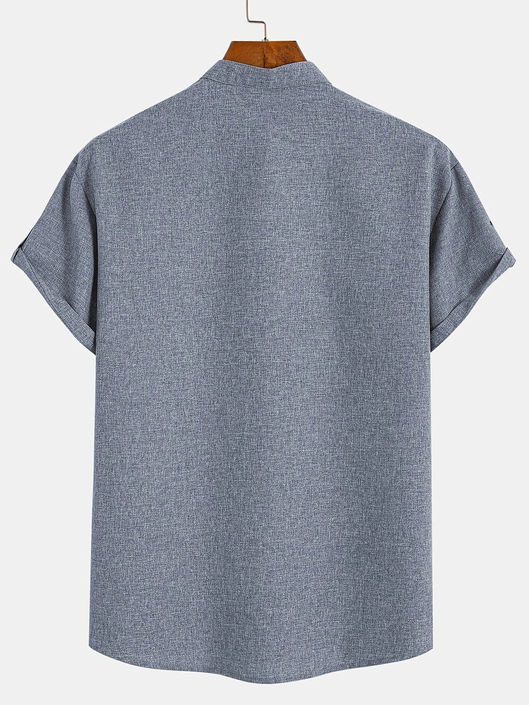 Elliott - Elegant Short Sleeve Shirt With Stand Collar