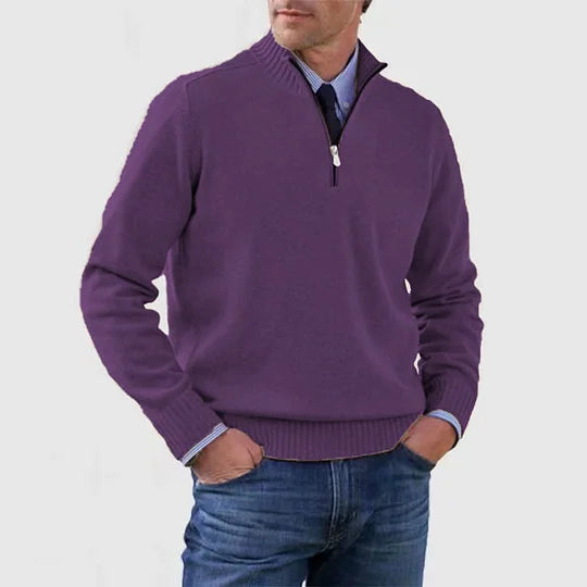 Ben - Fashionable Warm Sweater With Half Zipper
