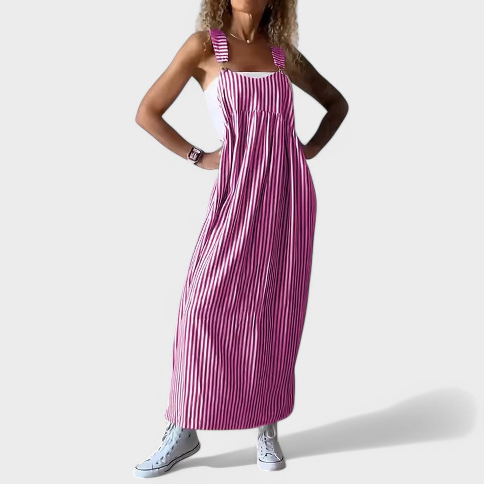 Guzel - Stylish Stripe Print Maxi Dress