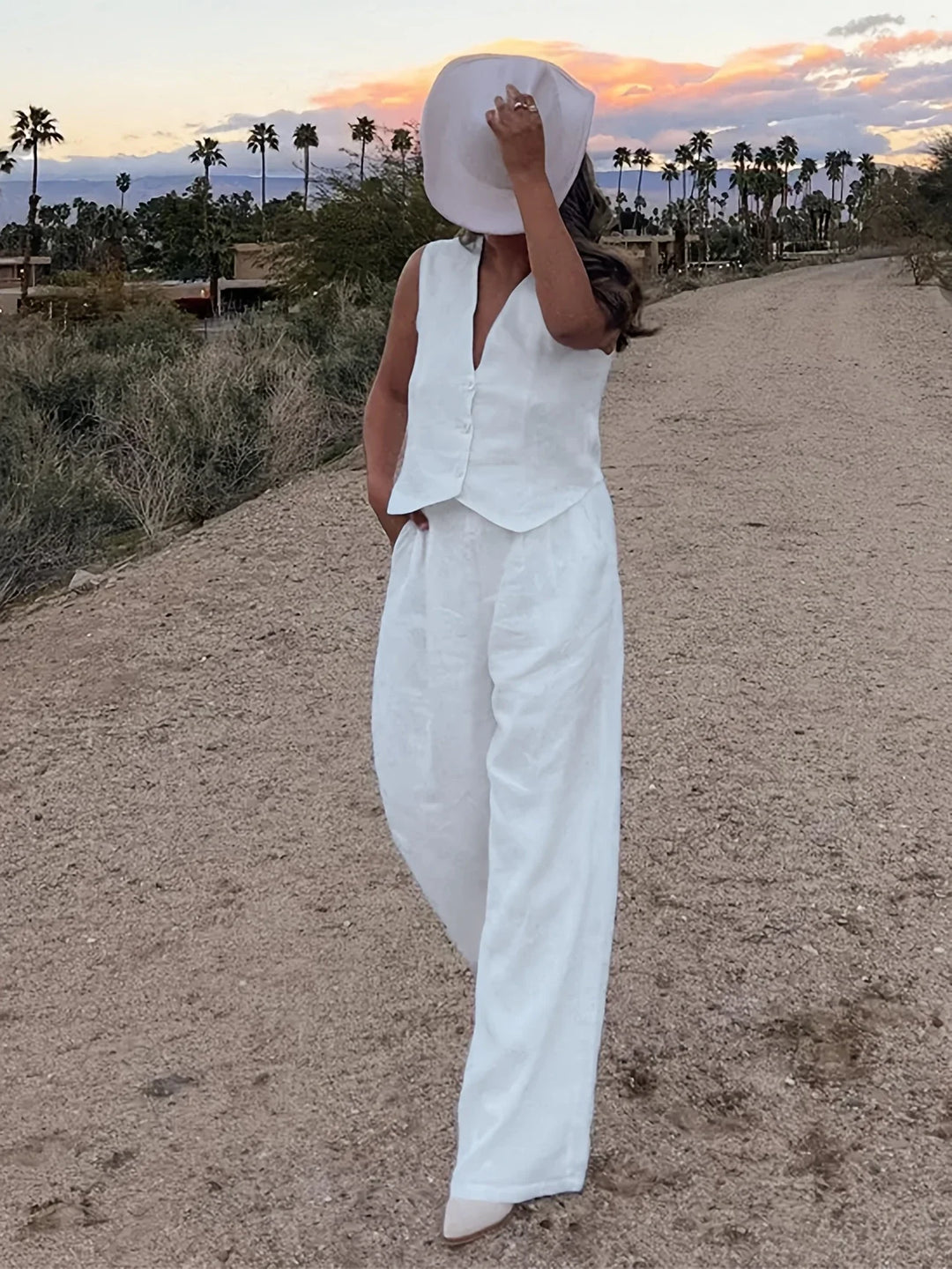 Jorja - Elegant Sleeveless Two Piece Outfit Set