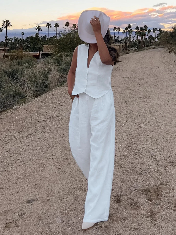 Jorja - Elegant Sleeveless Two Piece Outfit Set