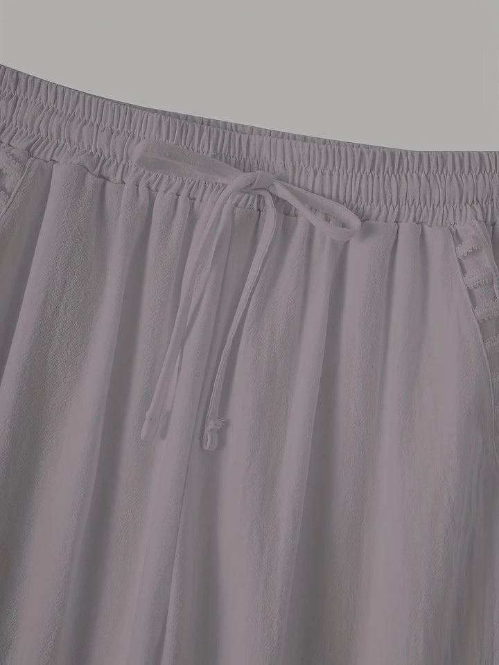 Tracey - Contrast Trim Cropped Pants