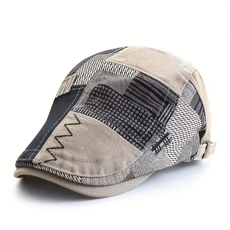 Lebron - Vintage Patchwork Newsboy Cap