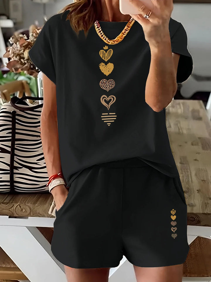 Lyra - Casual Two Piece Set With Graphic Print