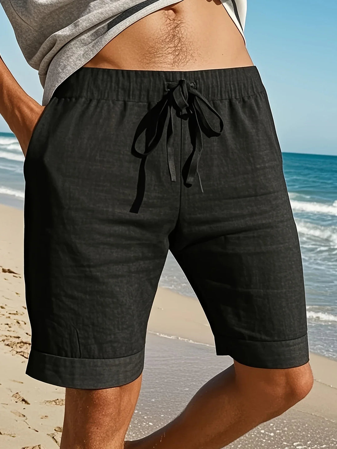 Callan - Casual Linen Shorts With Pocket