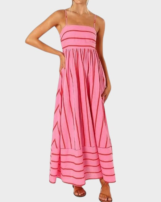Lucille - Striped Print Maxi Dress