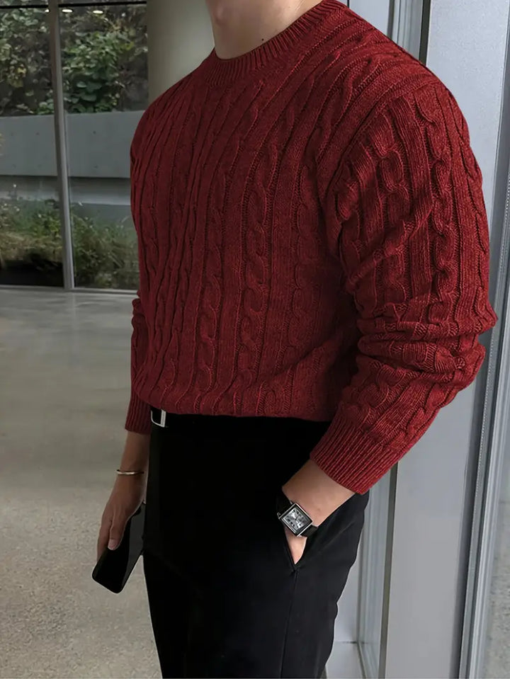 Mergim - Casual knitted Long Sleeve Sweater