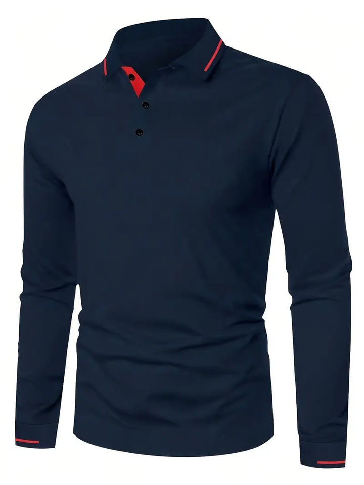 Karunaratne - Stylish Long Sleeve Polo Shirt