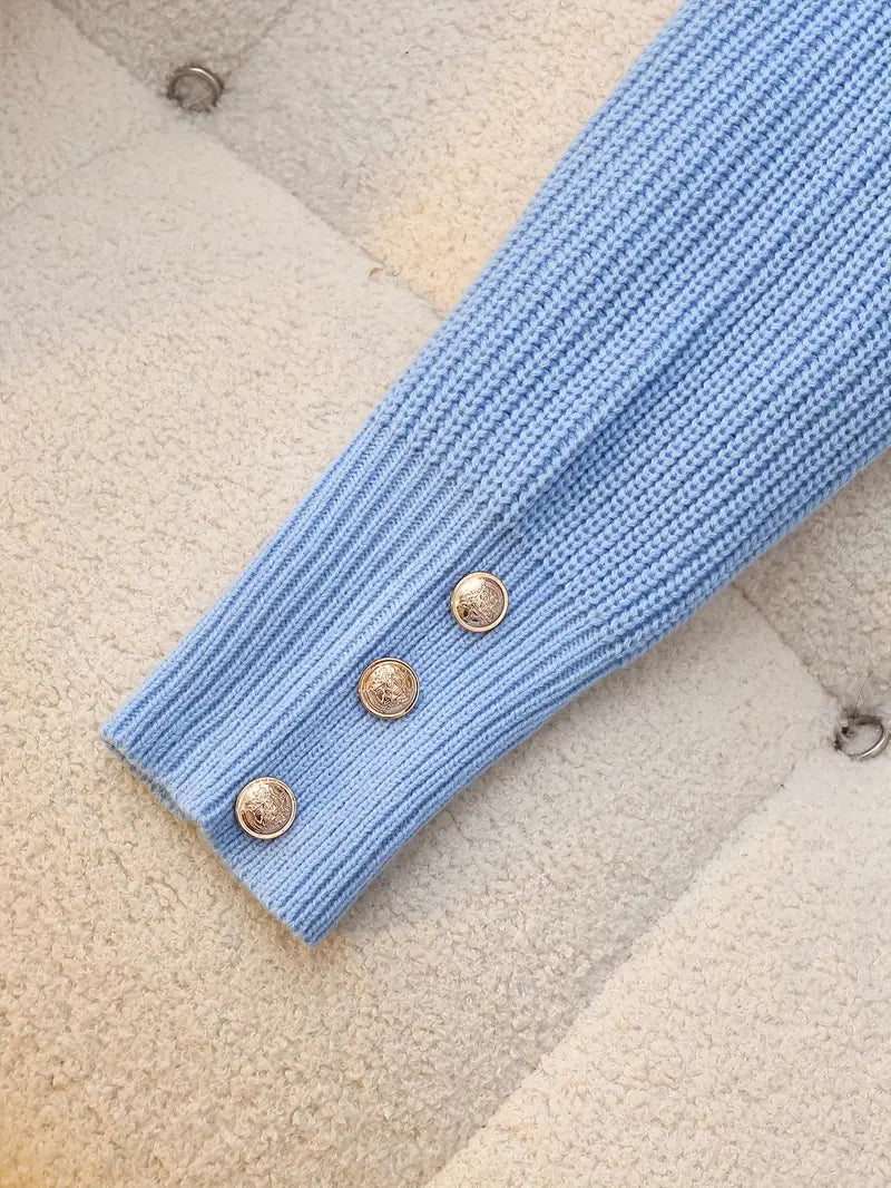 Carlotta - Elegant Long Sleeve Ribbed Sweater