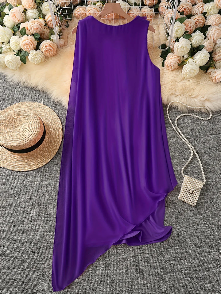 Maren - Elegant Midi Dress With Sleeveless