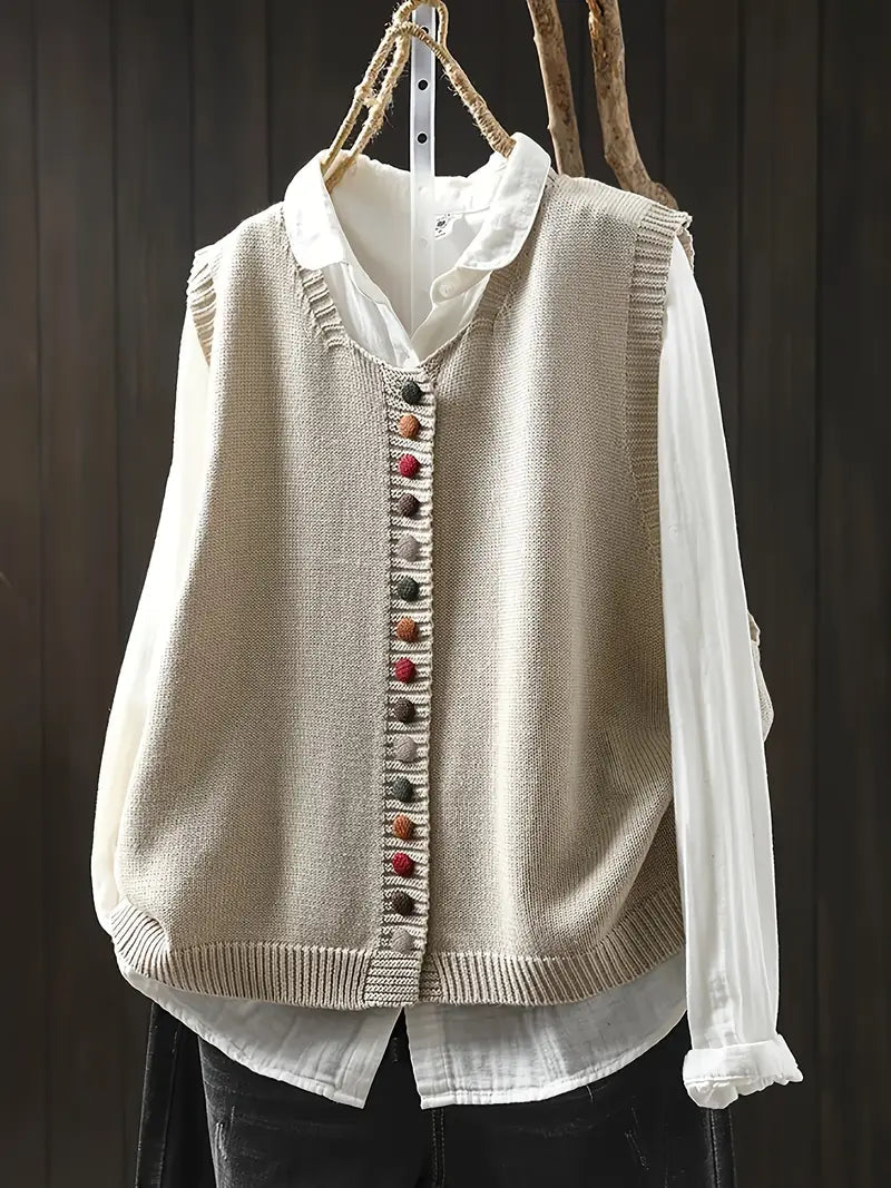Toriana -  SleeveLess Knitted Vest