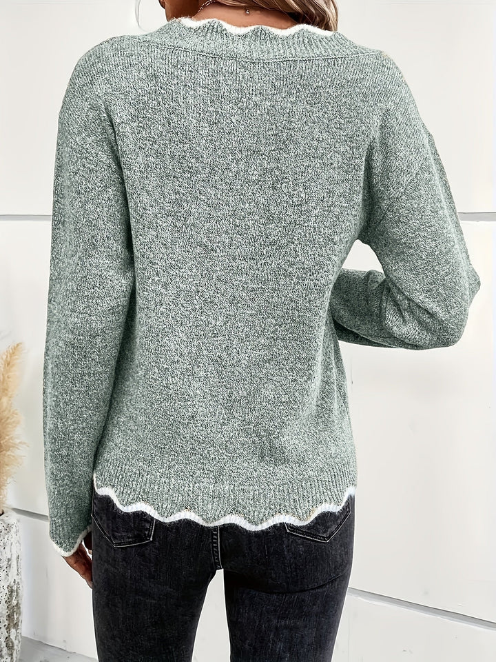 Coleen - Long Sleeve Knitted Sweater