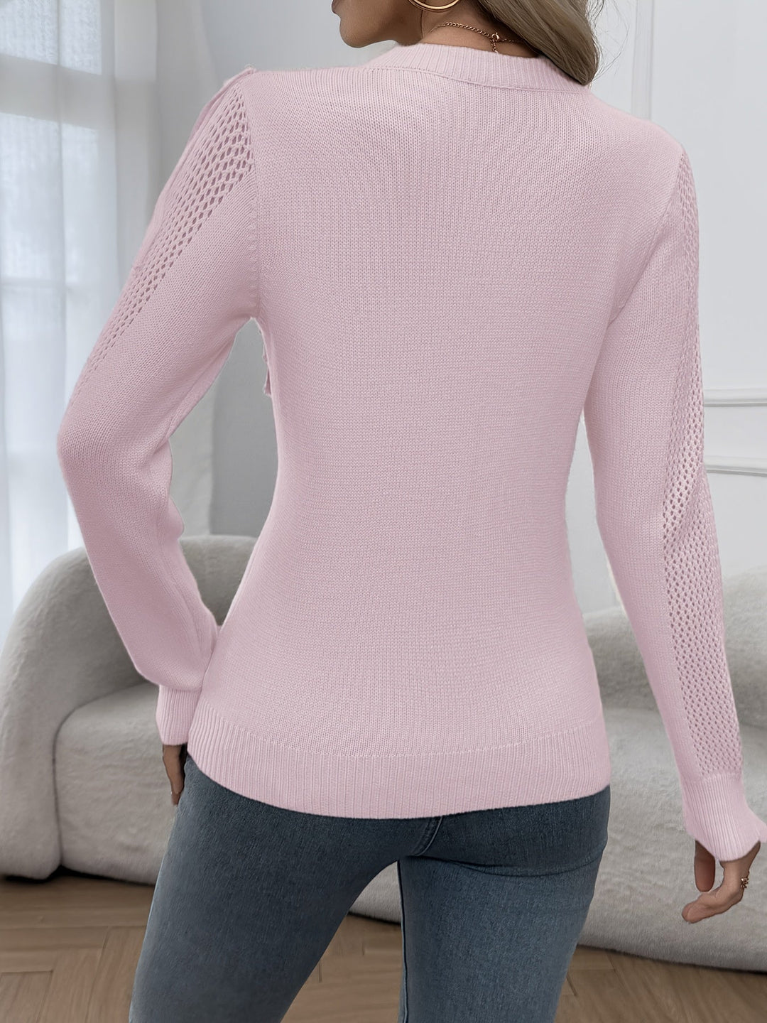 Thindra - Fringed Sweater With Long Sleeve