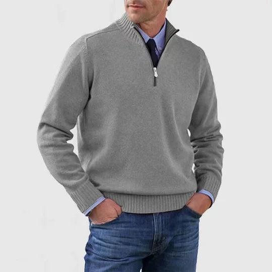 Ben - Fashionable Warm Sweater With Half Zipper