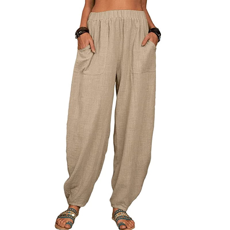 Zinzi - Casual Loose Cotton Linen Harem Pants