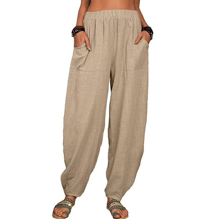 Zinzi - Casual Loose Cotton Linen Harem Pants