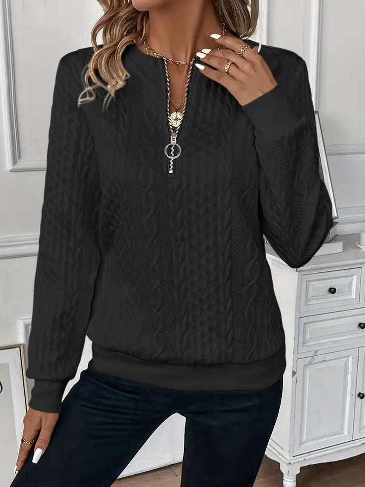 Karoline – Elegant And Comfortable Zip-Up Sweater