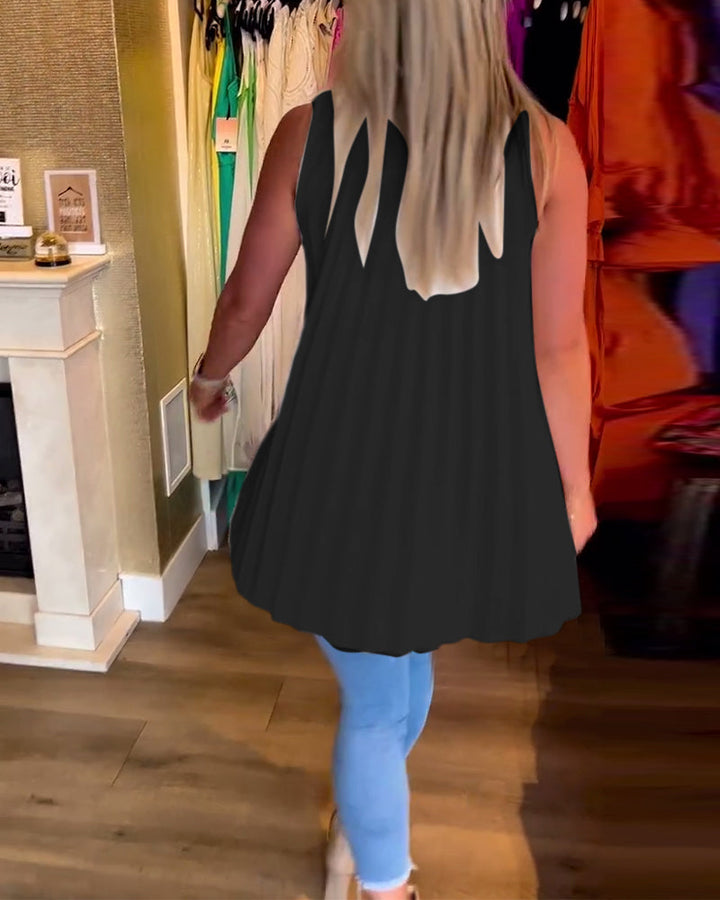 Rowland - Sleeveless Top With Ruffle