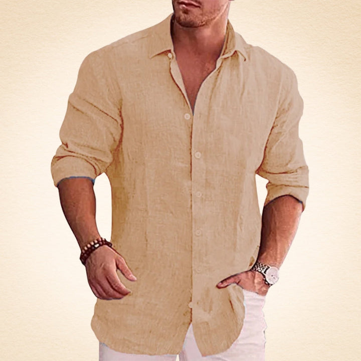 Guillermo - Casual Linen Long Sleeve Shirt
