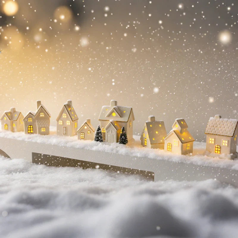 SnowLume - Ceramic Christmas Village LED Décor Set
