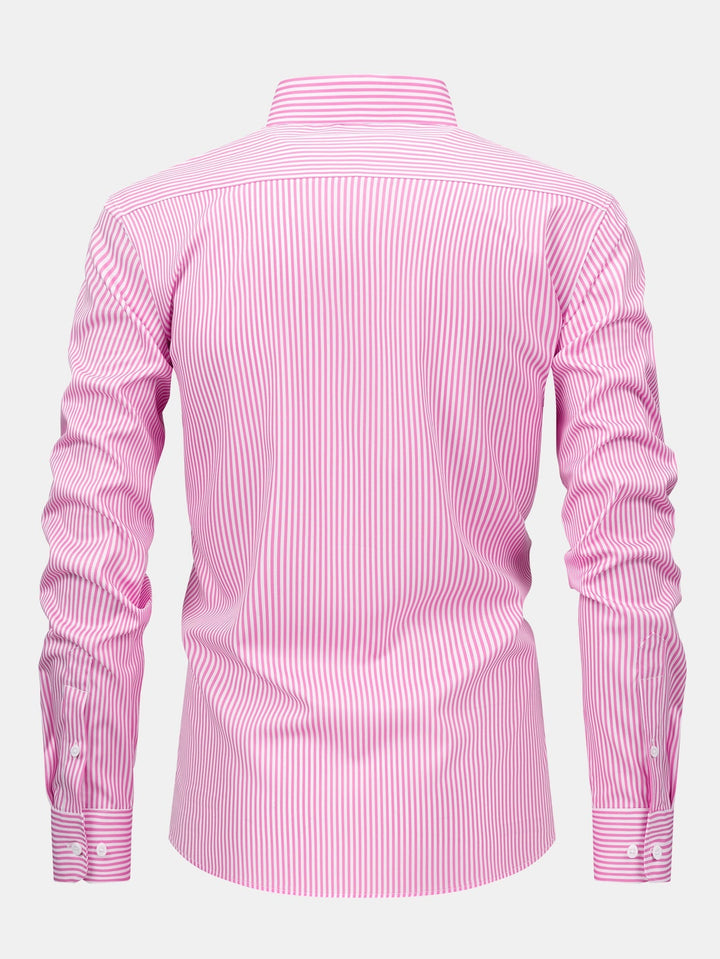 Corey - Long Sleeved Striped Shirt With Button