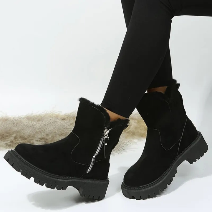 Luisaa - Comfortable Winter Boots With Side Zipper