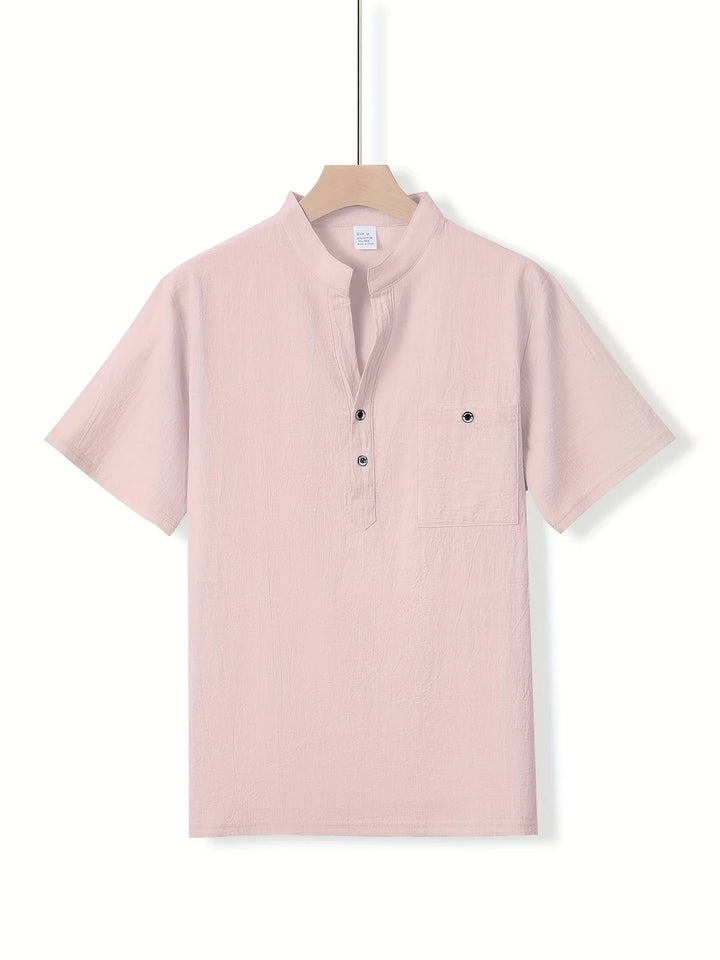 Markos - Casual Short Sleeve Shirt With Button