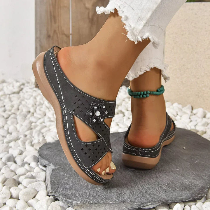 Kristine - Orthopedic Flower Casual Wedge Heel Sandals