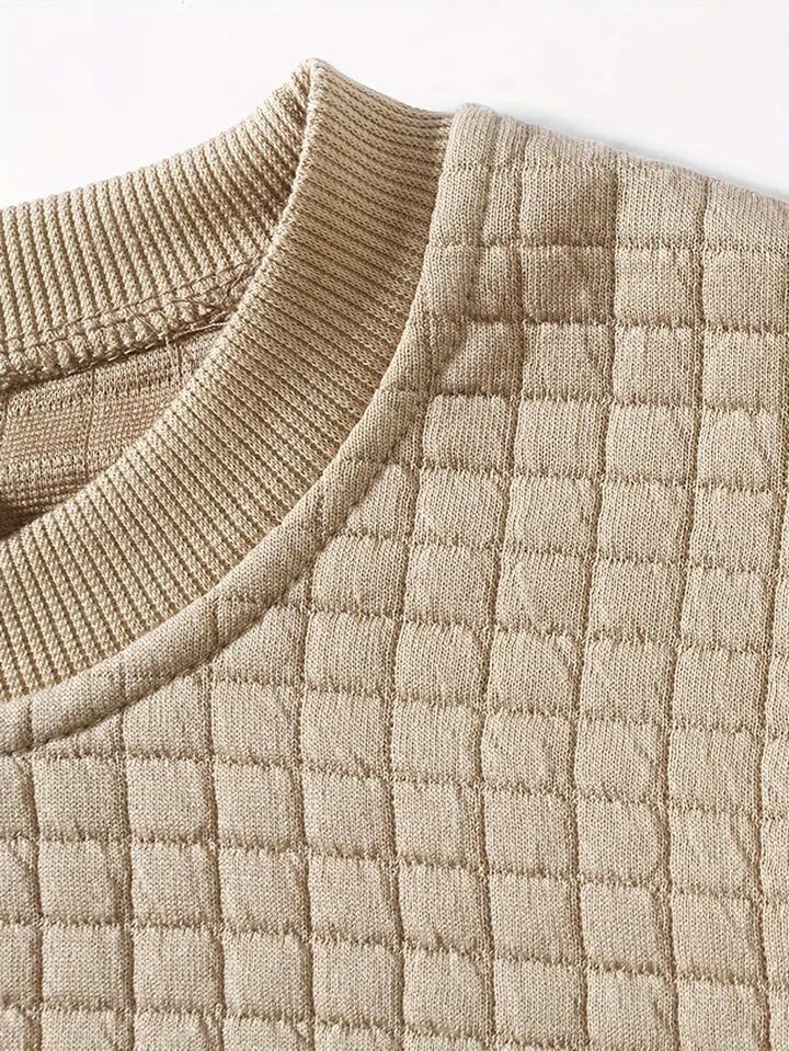 Andreas - Bohemian Plaid Long Sleeve Sweater