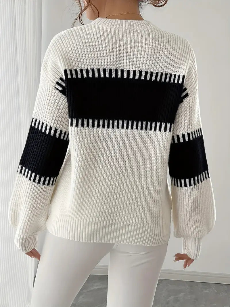 Gyneth - Long Sleeve Sweater With Round Neck
