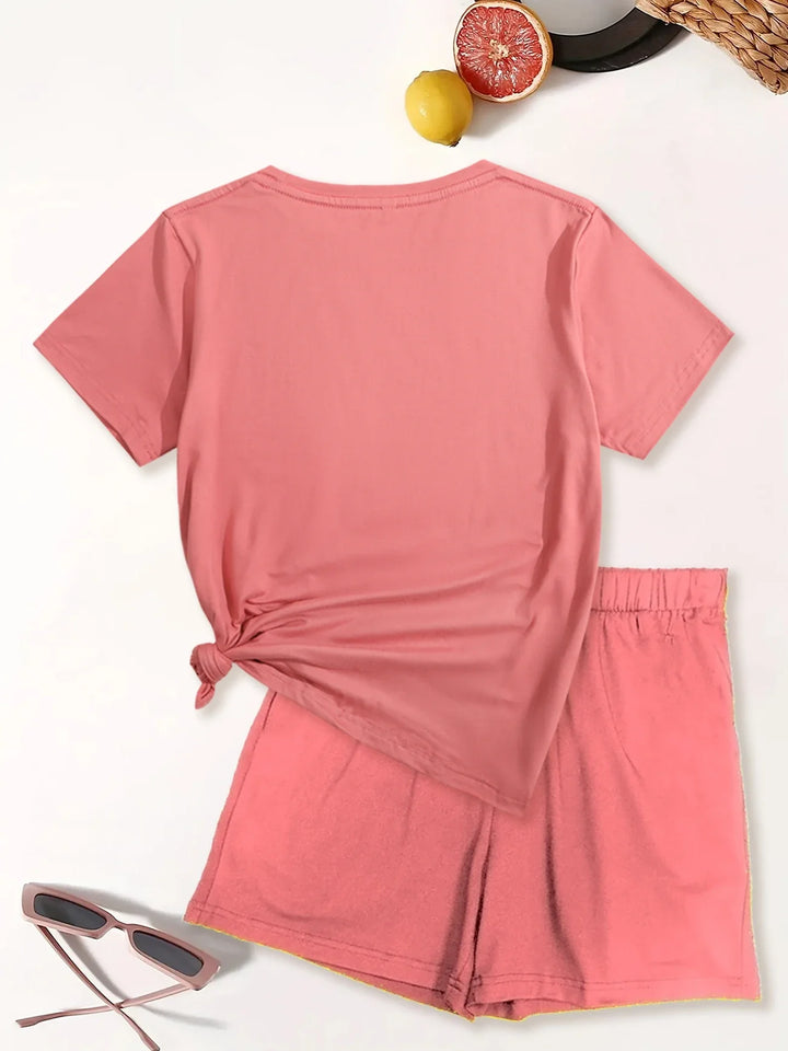 Lyra - Casual Two Piece Set With Graphic Print