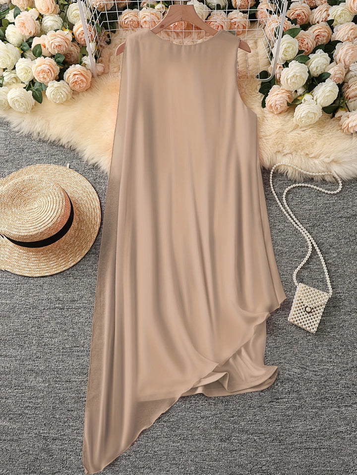 Maren - Elegant Midi Dress With Sleeveless
