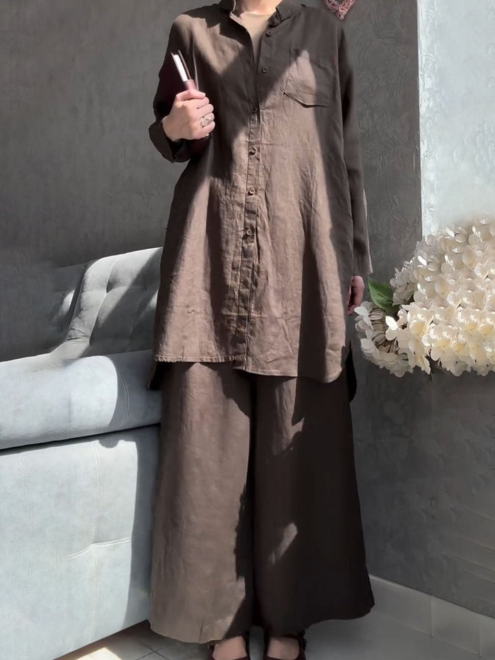 Darlene - Comfortable Two Piece Linen Set