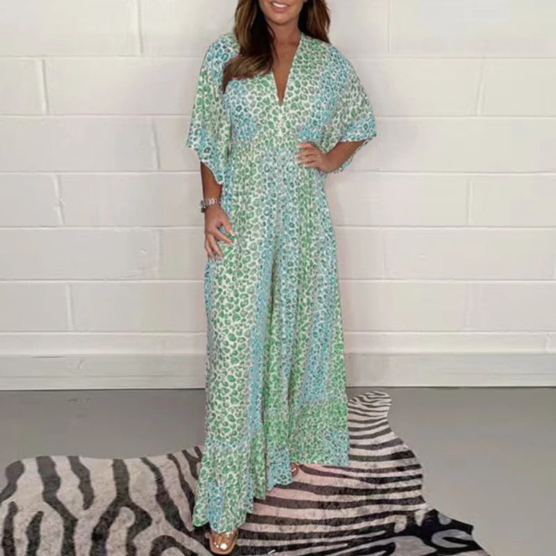 Anthea - Elegant V-neck and High Waist Jumpsuit