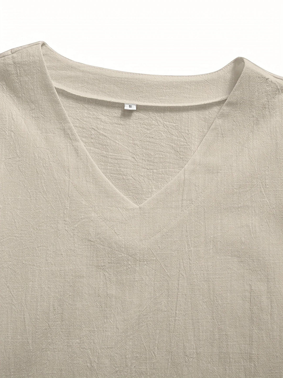 Mattea - Casual Loose Fitting Top With V Neck