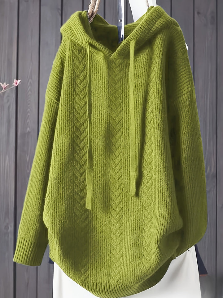 Genivee - Casual Long Sleeve Knitted Hoodie