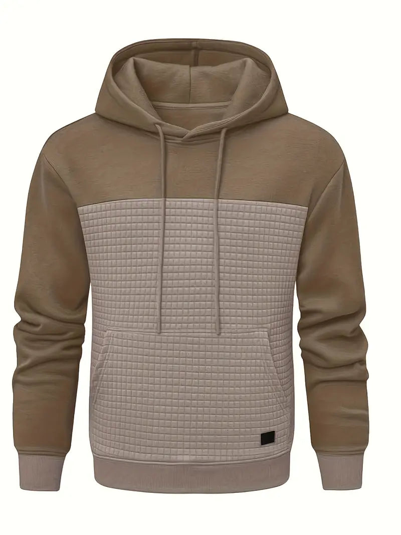 Dashiell - Textured Grid Hooded Sweatshirt