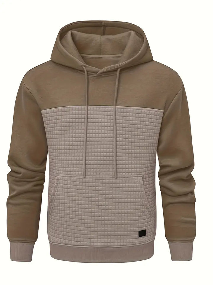 Dashiell - Textured Grid Hooded Sweatshirt