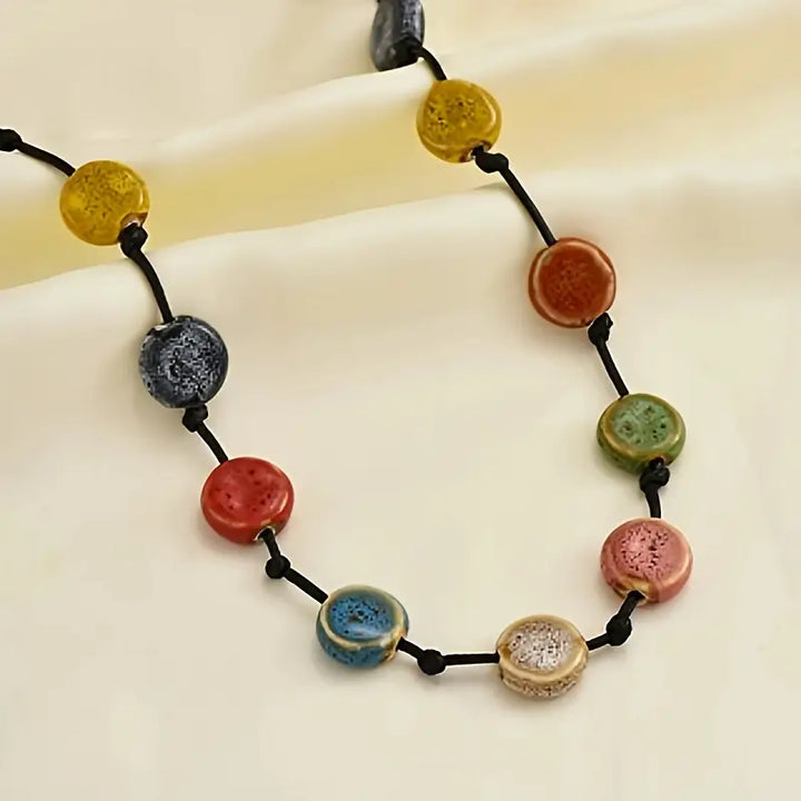 ChromaLinks - Multicolor Ceramic Beads Necklace