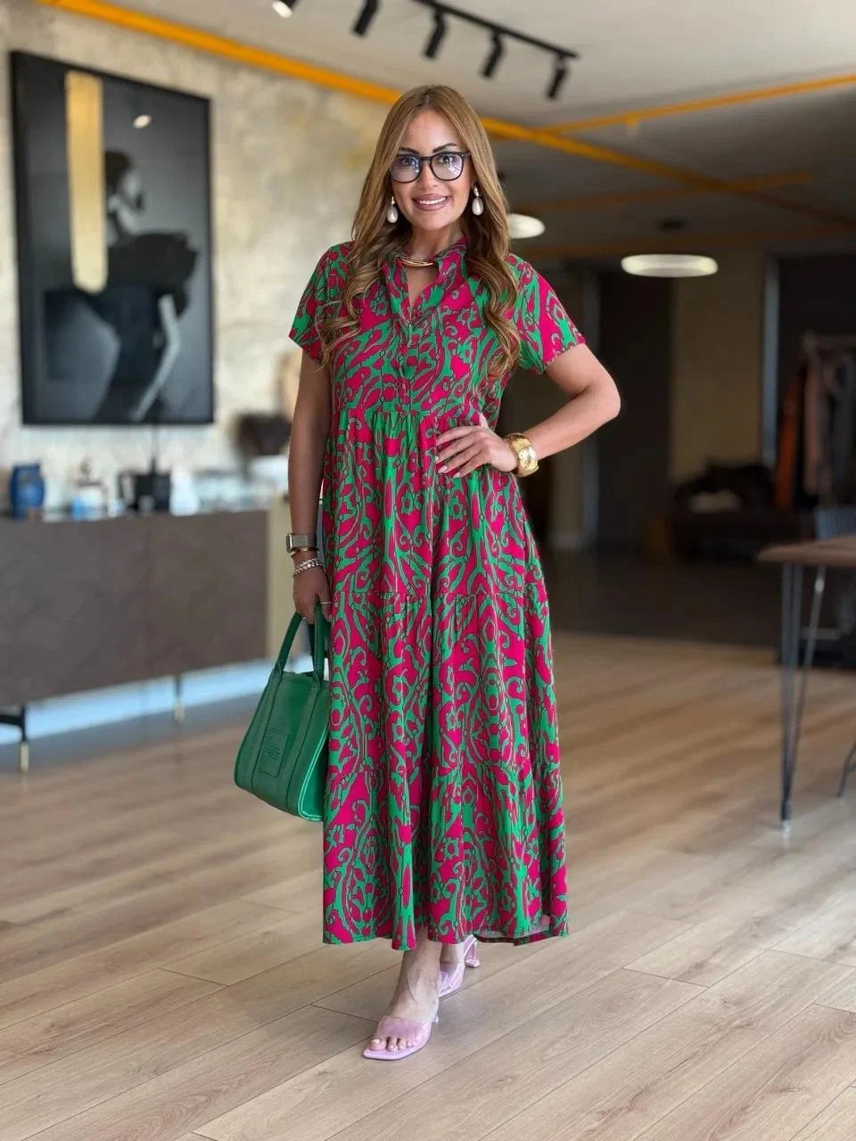 Jubilee - Loose Fit A-line Printed Dress