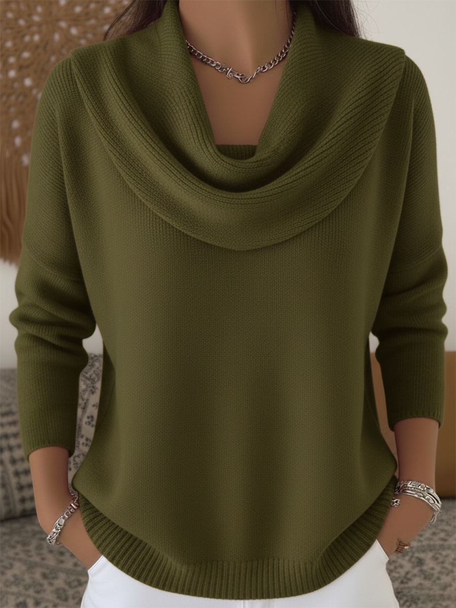 Carolia - Stylish Cowl Collar Sweater