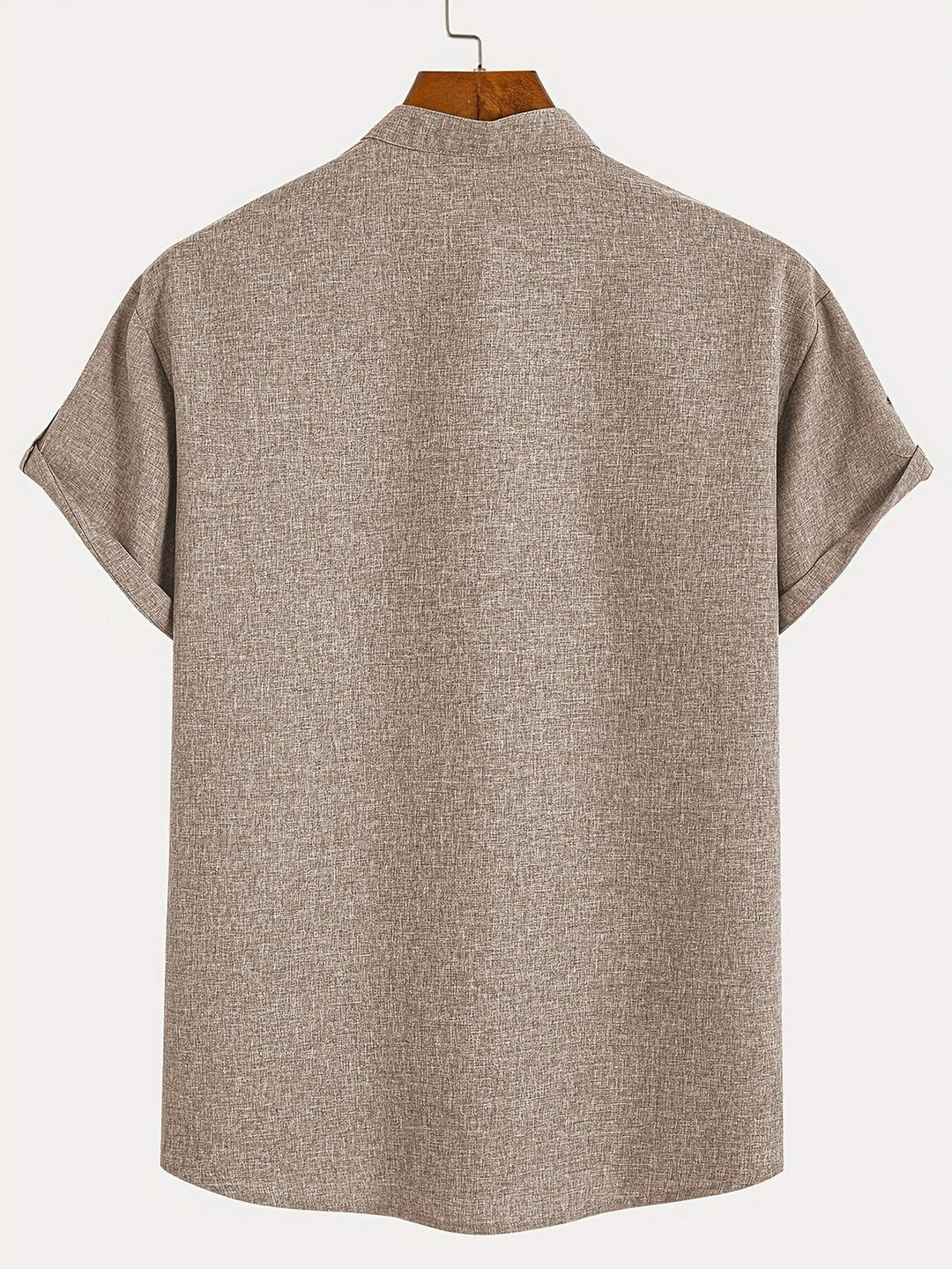 Elliott - Elegant Short Sleeve Shirt With Stand Collar