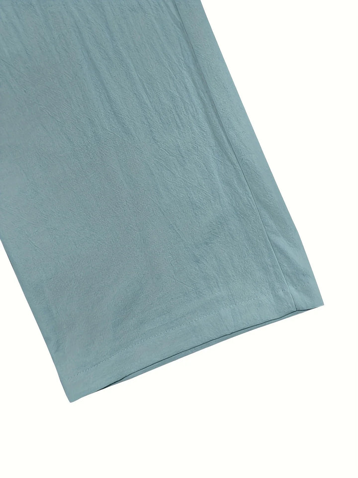 Beslan - Elegant Straight Leg Pants With Golden Buttons