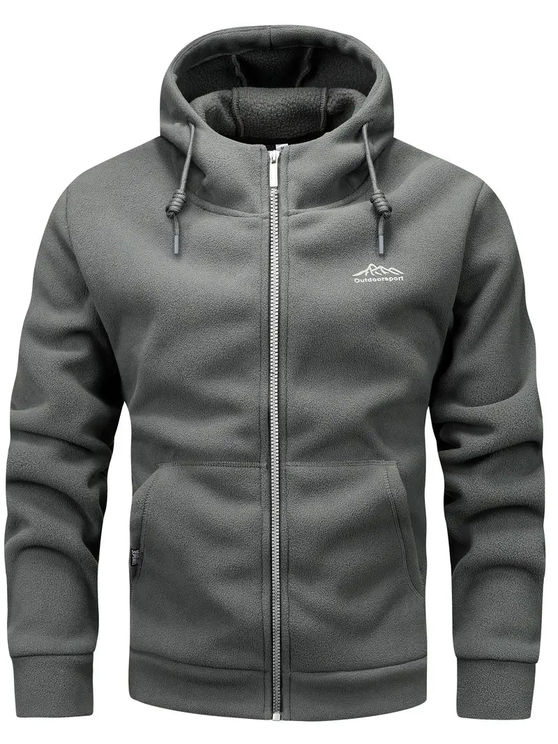 Aubin - Long Sleeve Zip-Up Hoodie With Pockets