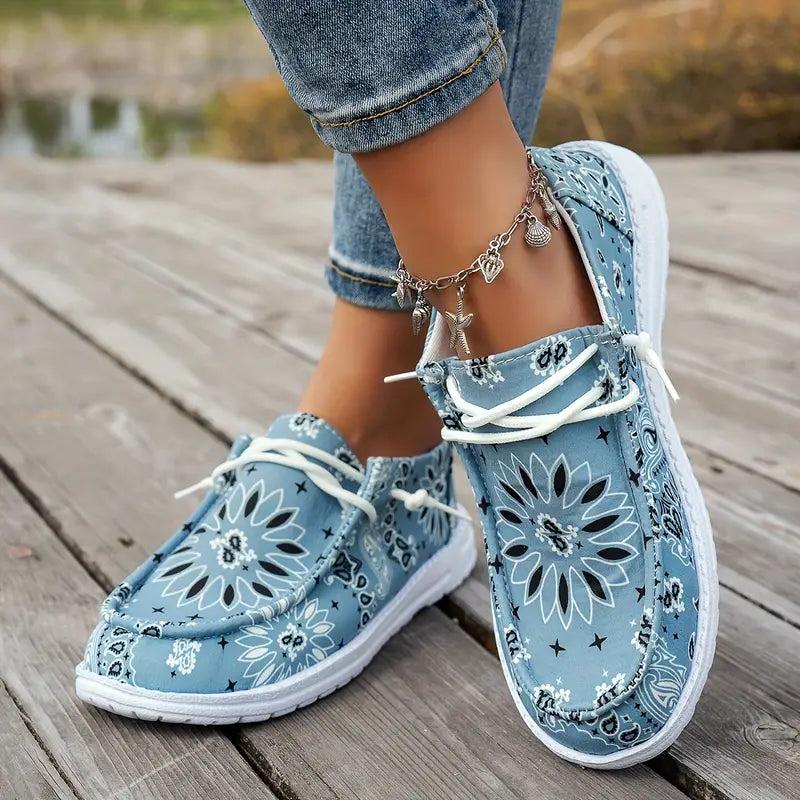 Isavella - Casual Summer Shoes With Floral Pattern
